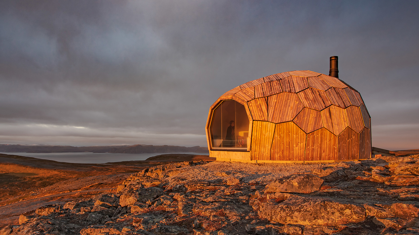 Storfjelit, Norway，Walden ，Honeycomb structure wooden house，on foot，