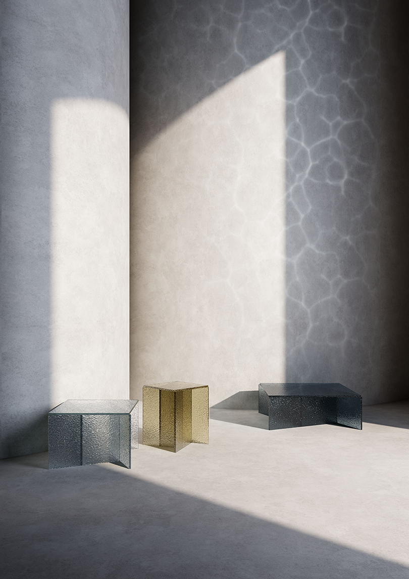 ASPA，Glass，geometry，Coffee table，Side table，