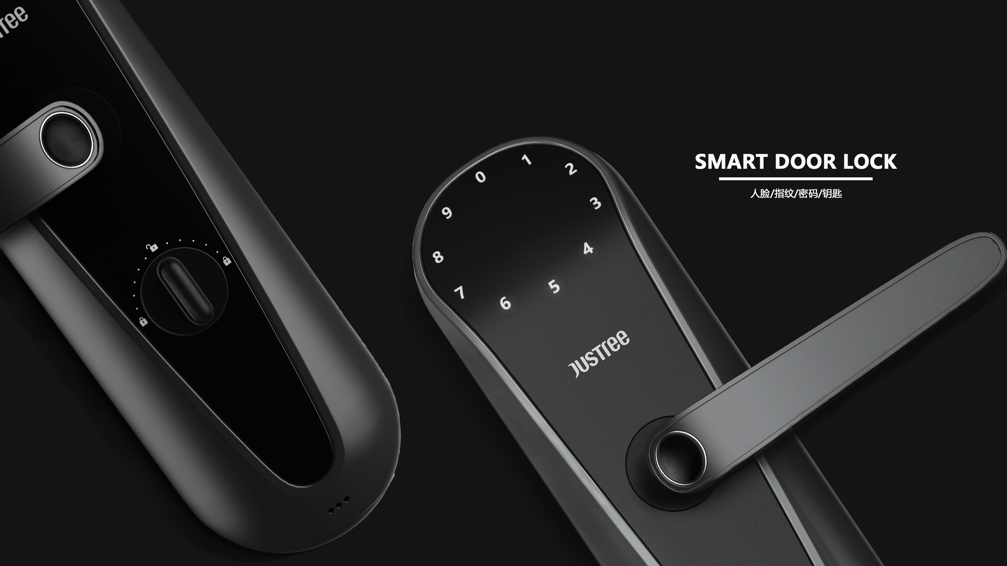 Face recognition, fingerprint, key, password，