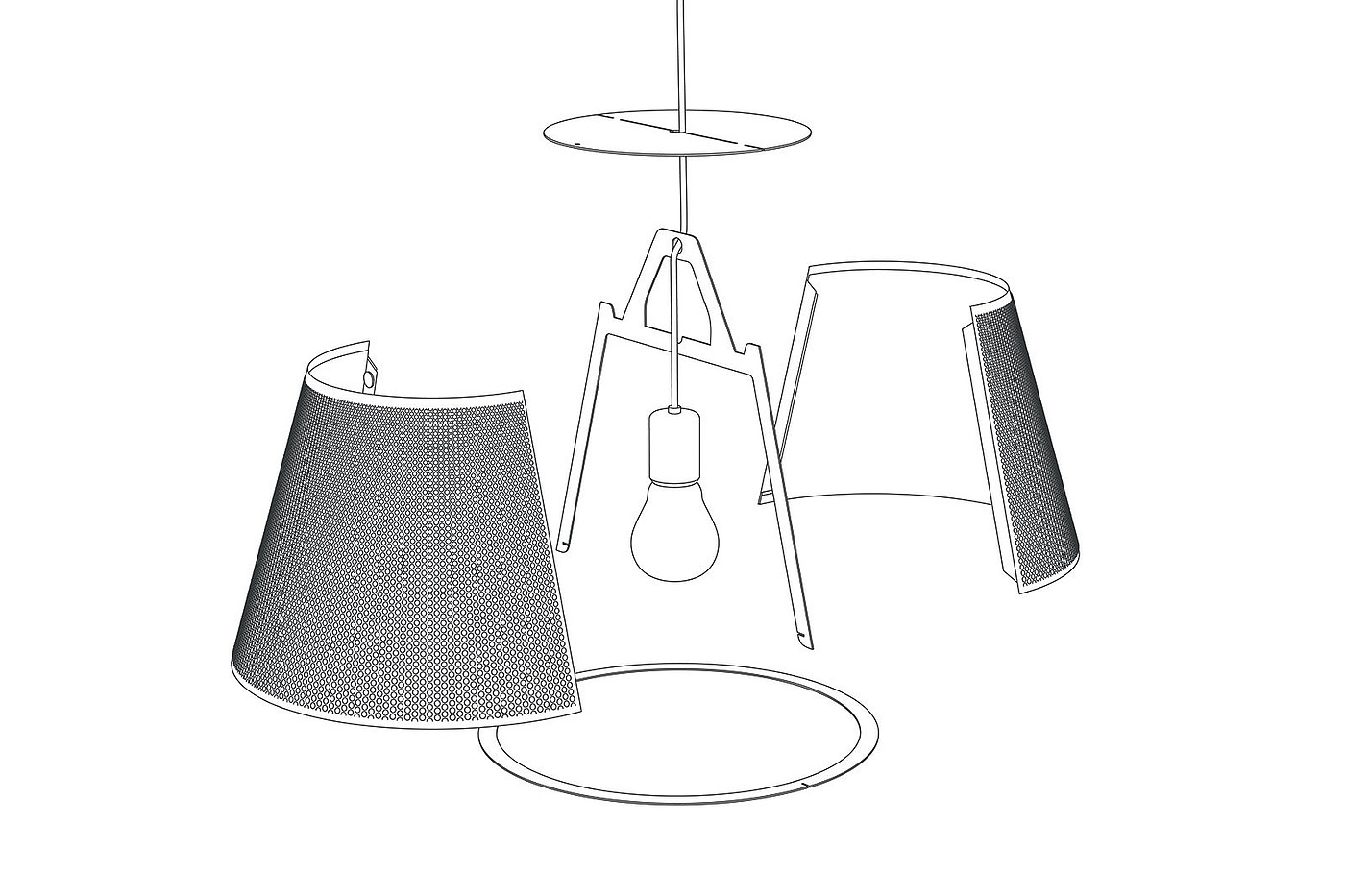 Simplicity，a chandelier，product design，Eye protection，