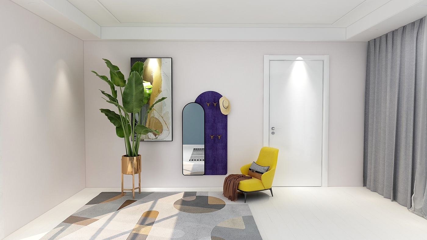 mirror，Clothes hanger，Porch，