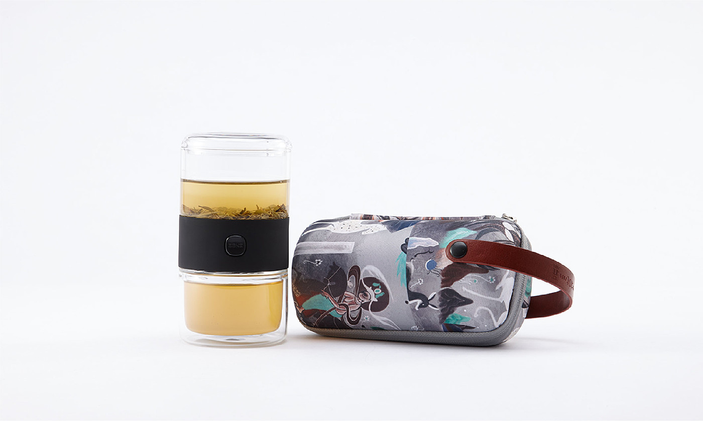 Portable travel tea cup，Original product design，New tea experience，Zhe pin，Young fashion，