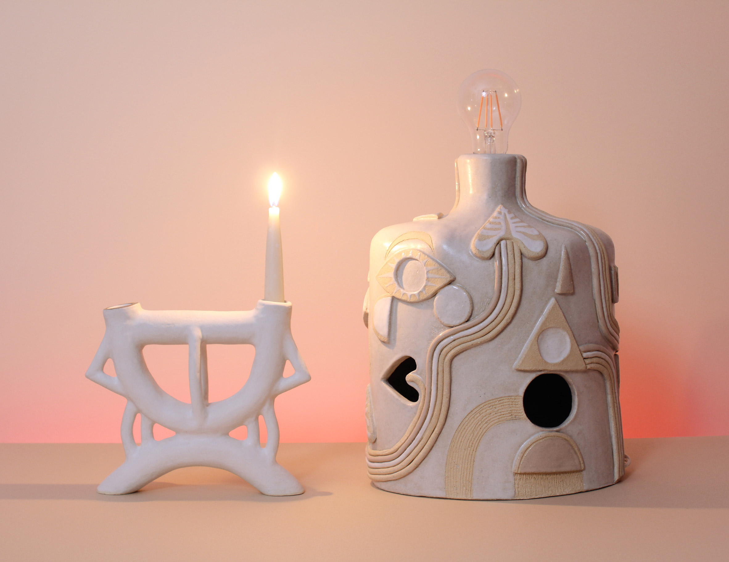Ceramic artist，stone artifact，Series pattern，Candlestick，lamps and lanterns，