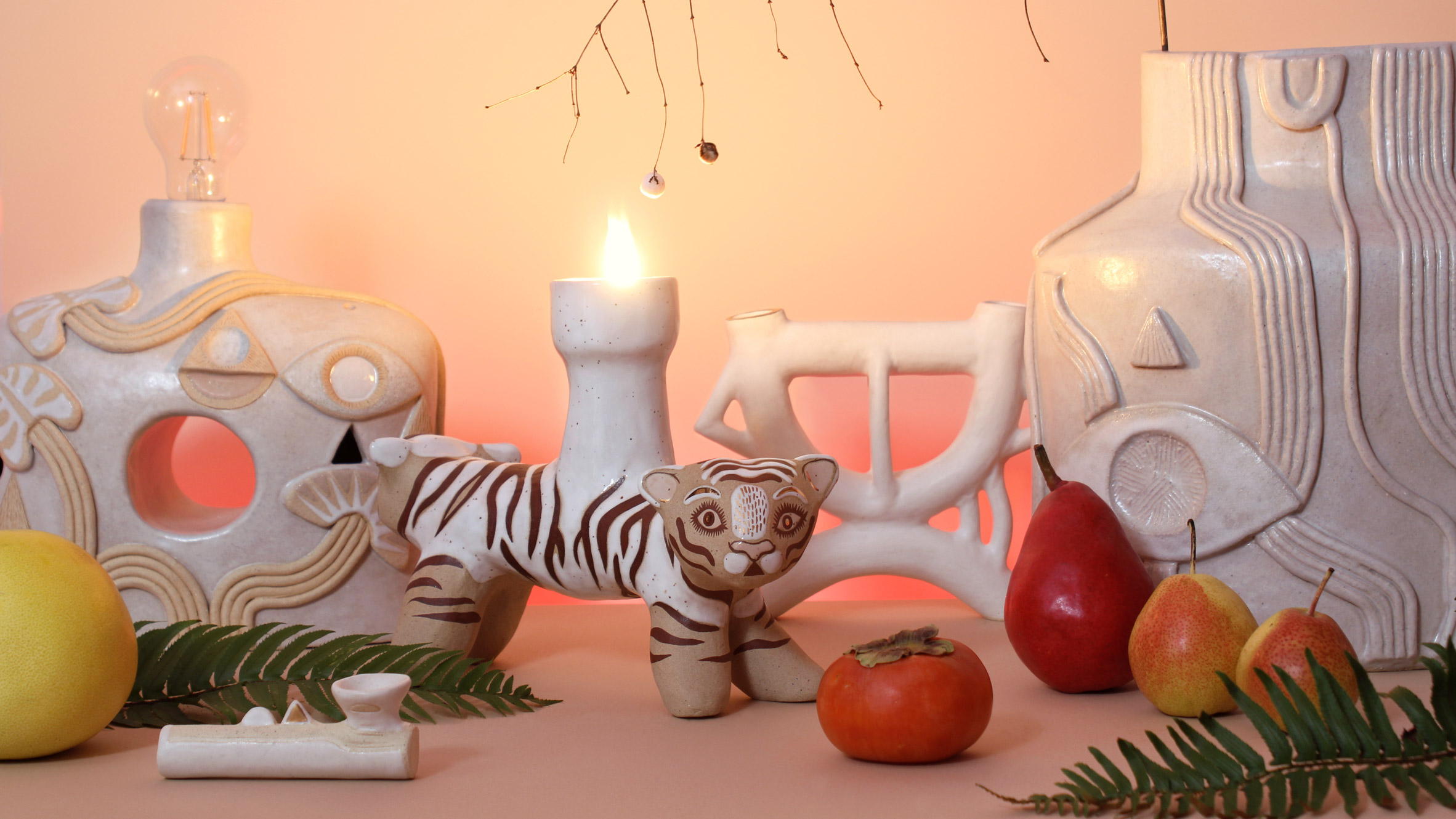 Ceramic artist，stone artifact，Series pattern，Candlestick，lamps and lanterns，