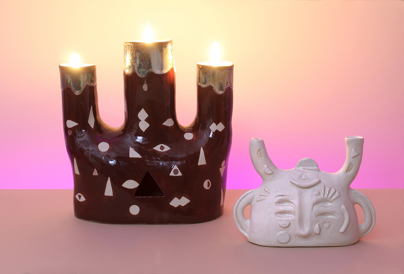 Ceramic artist，stone artifact，Series pattern，Candlestick，lamps and lanterns，