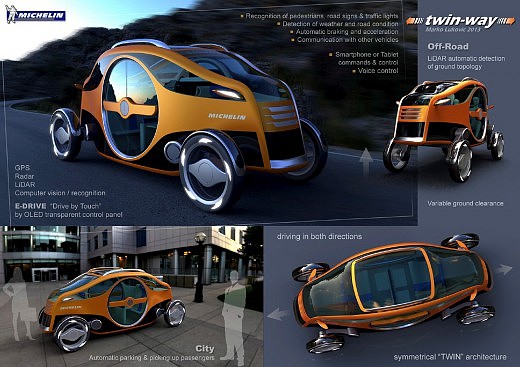 Michelin，Automobile design，Display Board，design sketch，