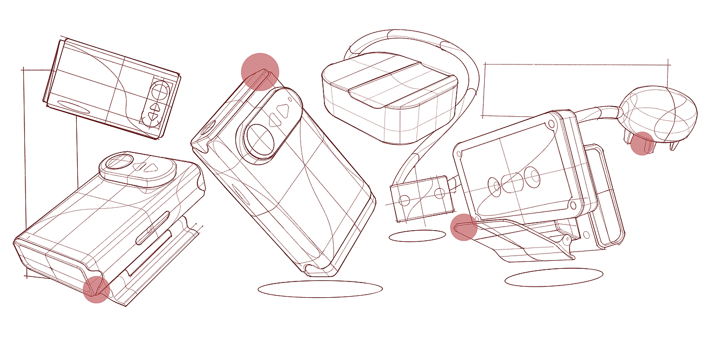 loudspeaker box，magnetic tape，Bluetooth Speaker ，Hand drawn，Render，Typesetting，keyshot，course，