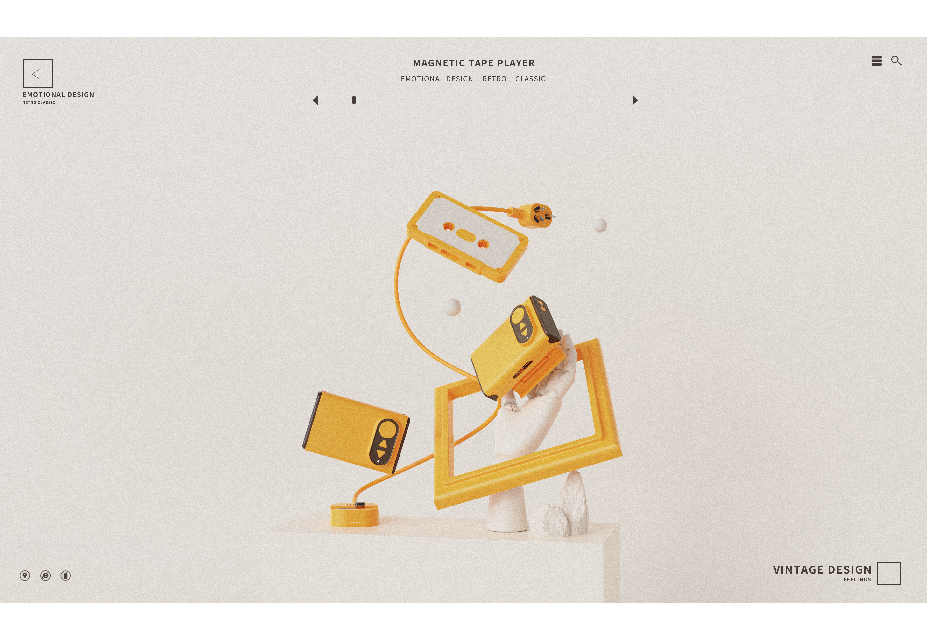 loudspeaker box，magnetic tape，Bluetooth Speaker ，Hand drawn，Render，Typesetting，keyshot，course，