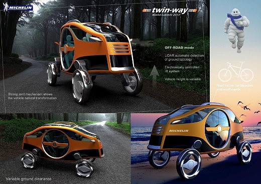 Michelin，Automobile design，Display Board，design sketch，