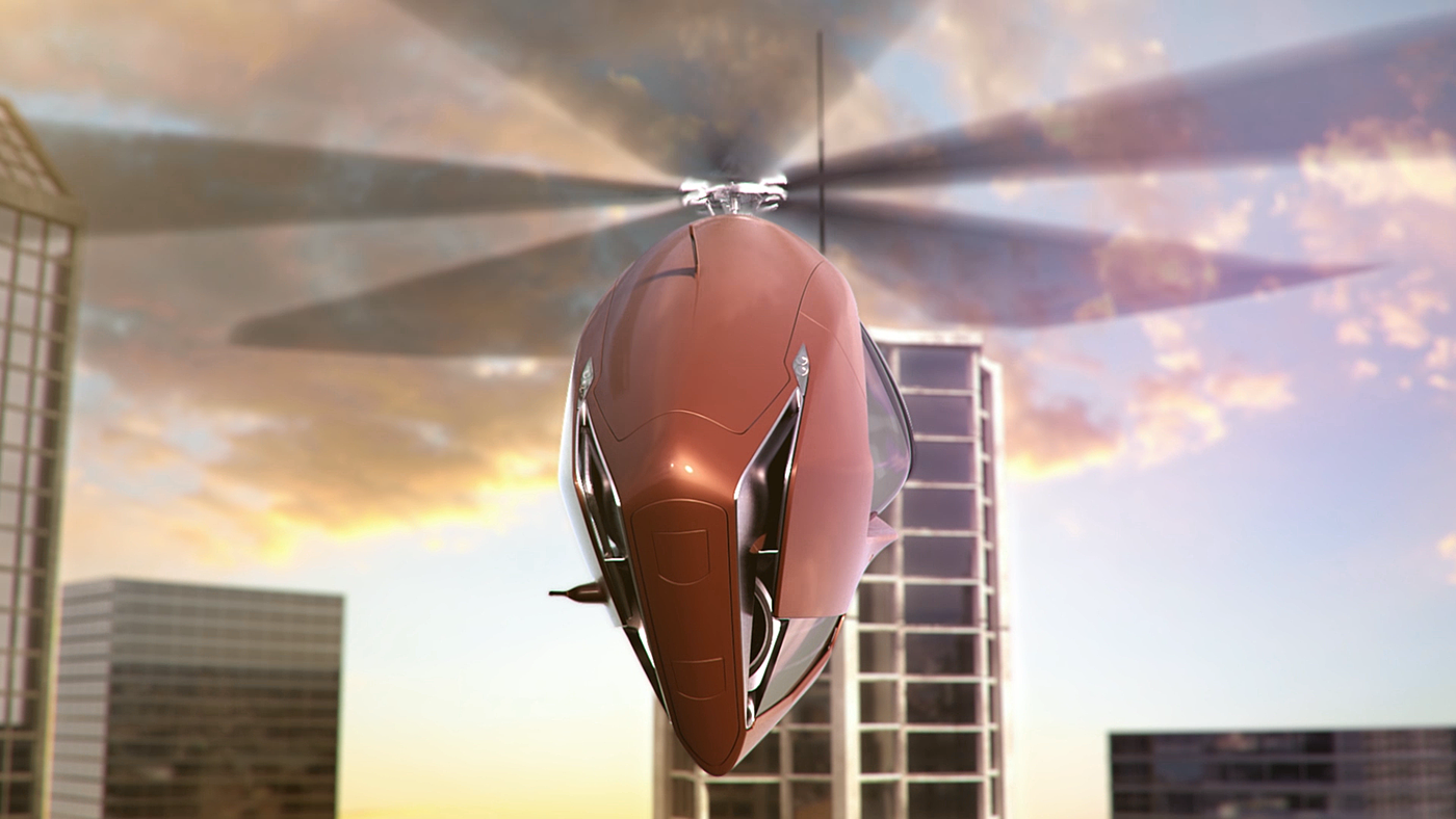 未来，直升机，飞机，混合，设计，创意，