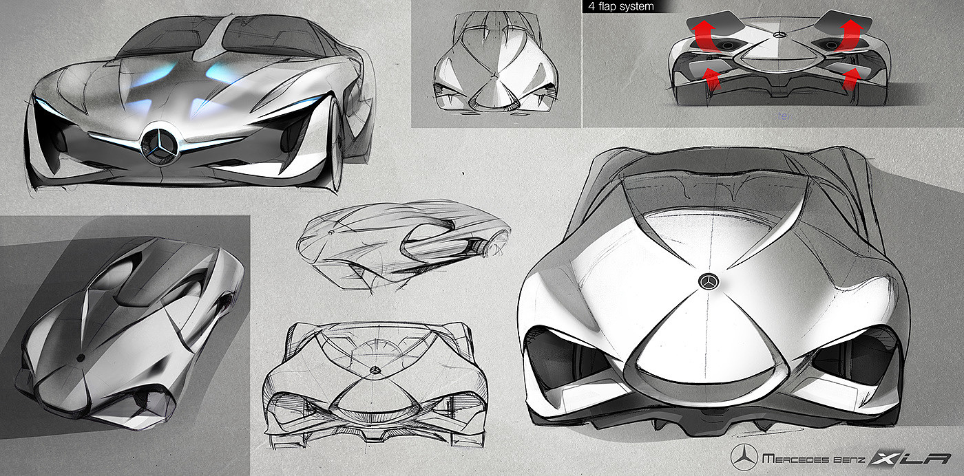 奔驰，概念，车，设计，xlr，交通，工具，