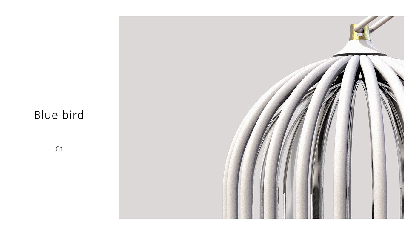 B L U E bird，cage，Explosion diagram，