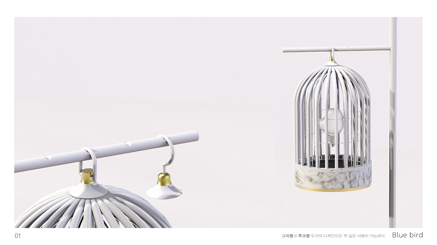 B L U E bird，cage，Explosion diagram，