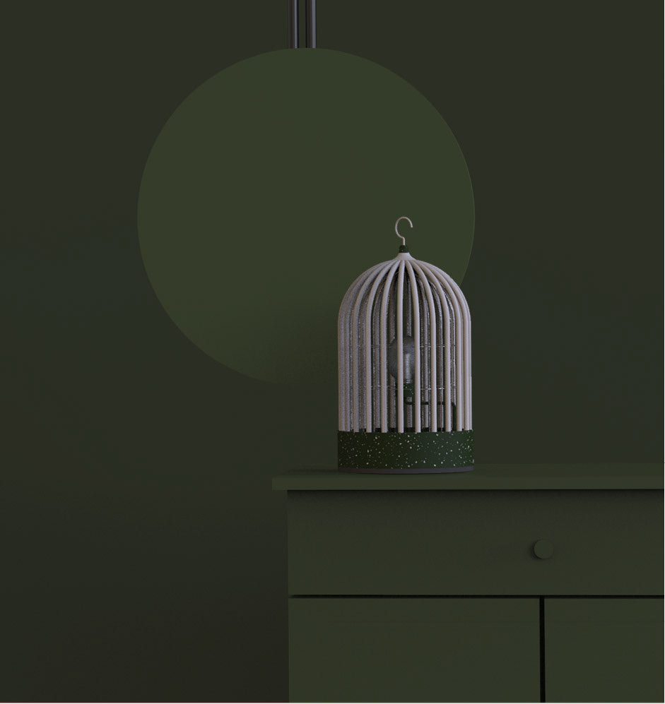 B L U E bird，cage，Explosion diagram，