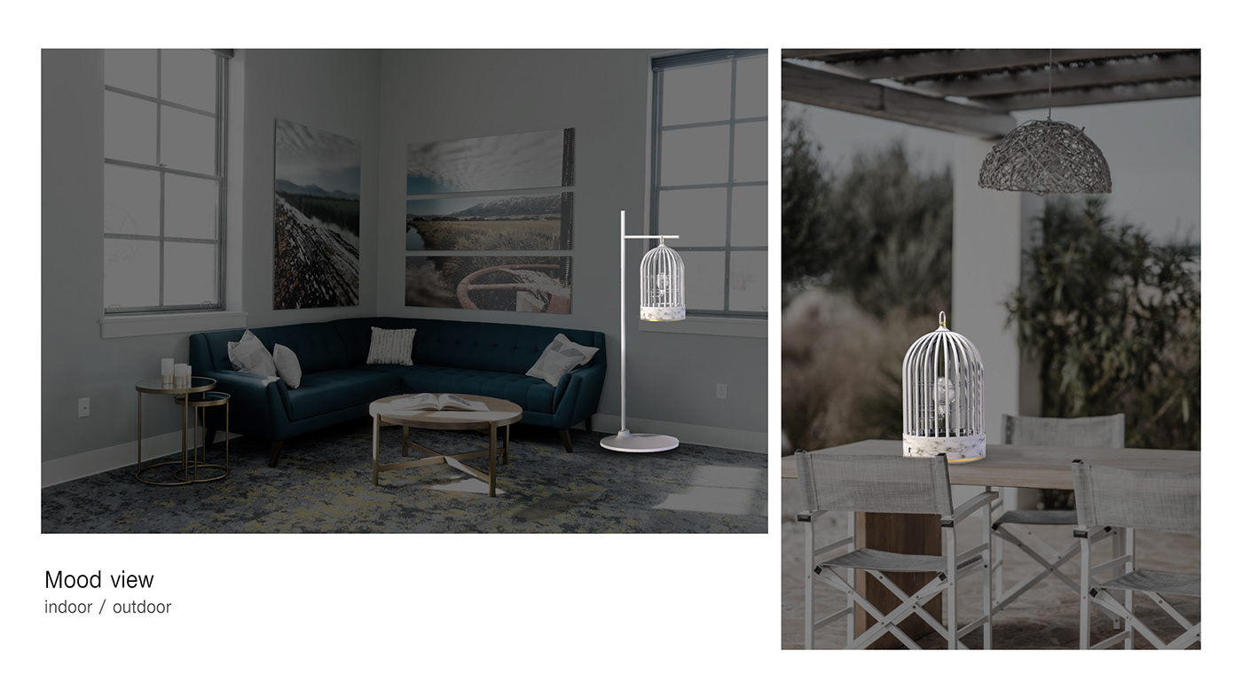 B L U E bird，cage，Explosion diagram，