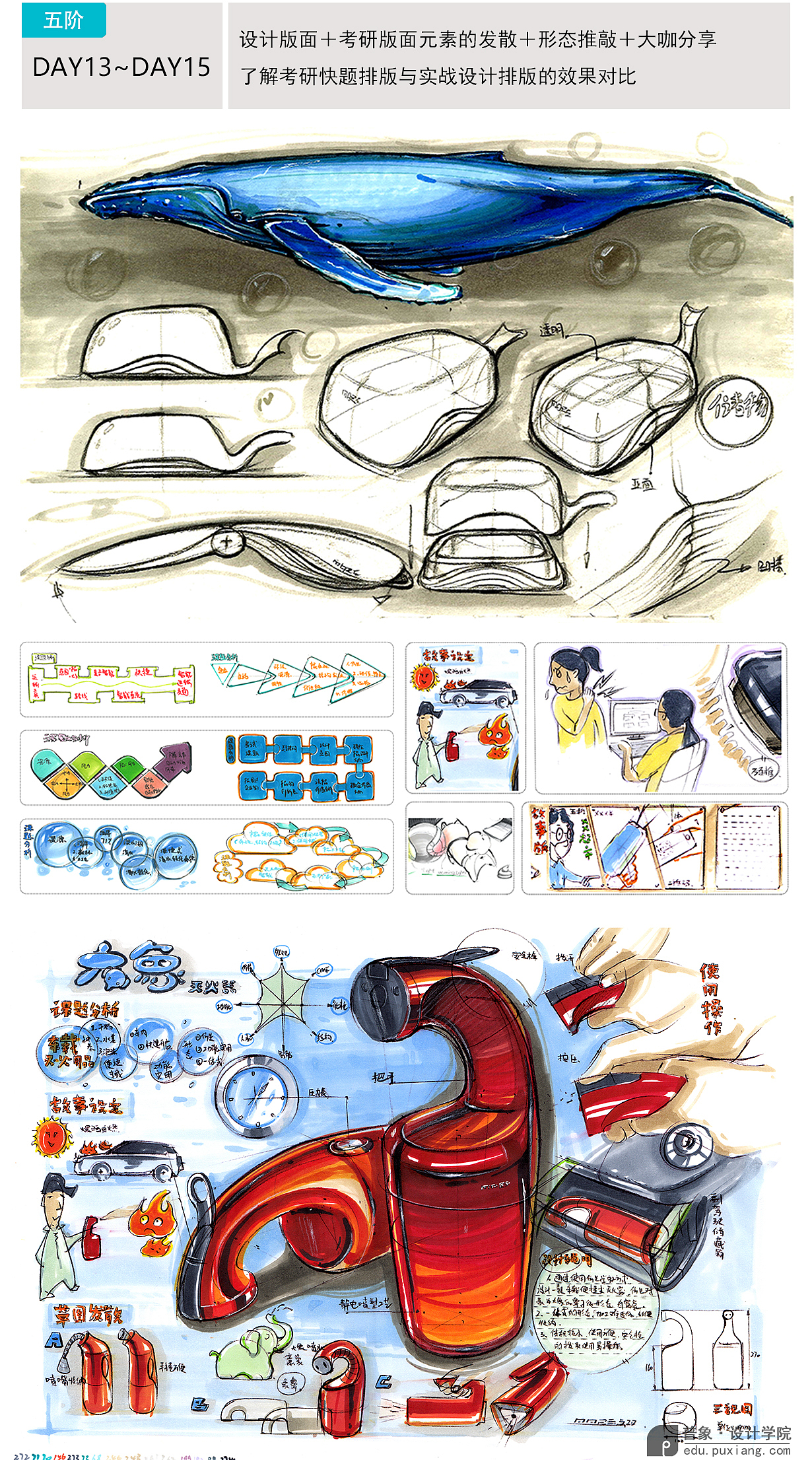 Hand drawn industrial design，Hand drawn product design，Hand drawn typesetting for postgraduate entrance examination，Hand drawn tutorial，Mark pen coloring，Layout of quick questions for postgraduate entrance examination，