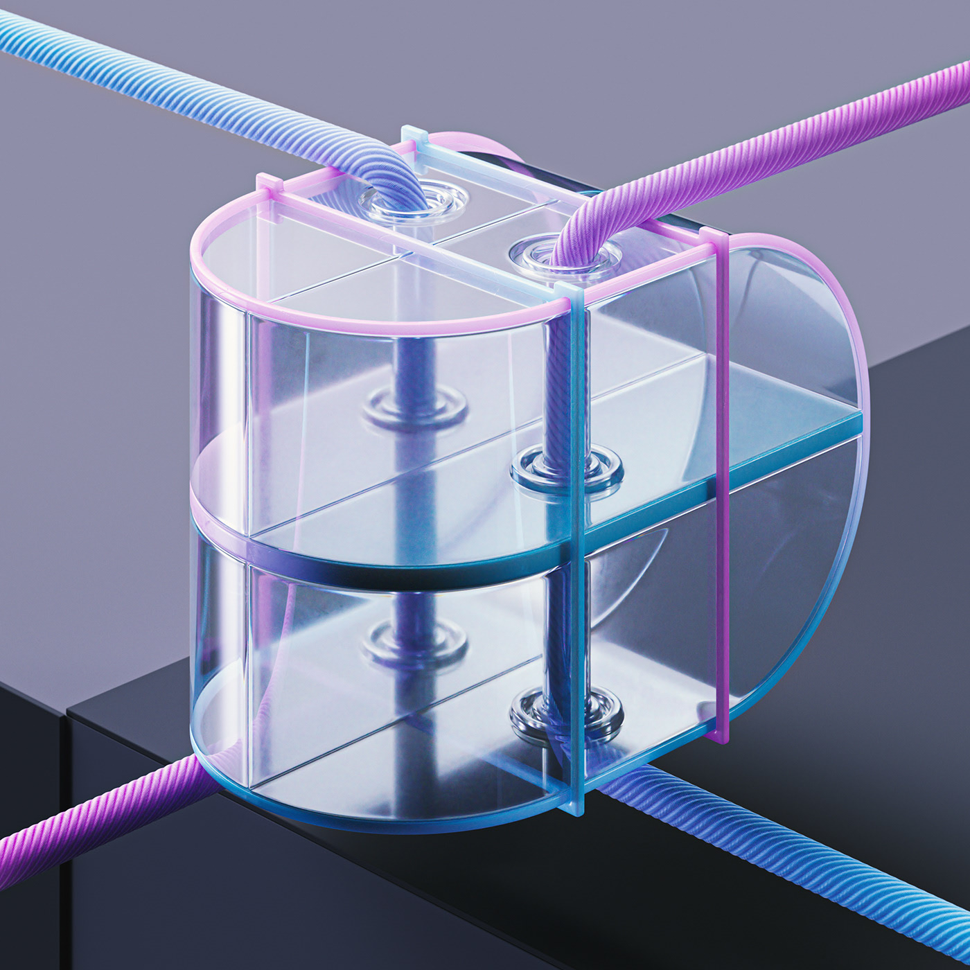 illustration，Typesetting，Gradual change，c4d，transparent，The Conduit，