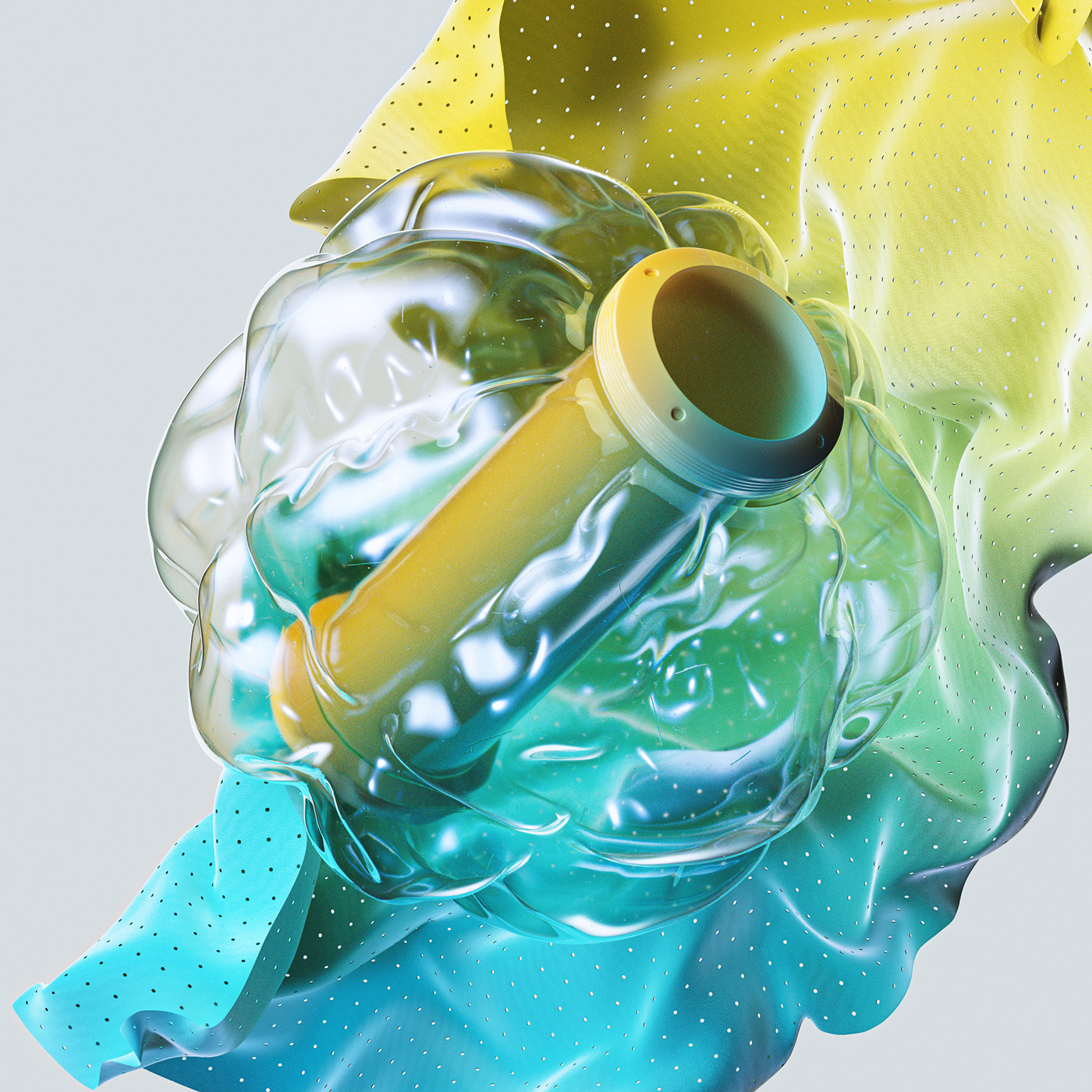 illustration，Typesetting，Gradual change，c4d，transparent，The Conduit，