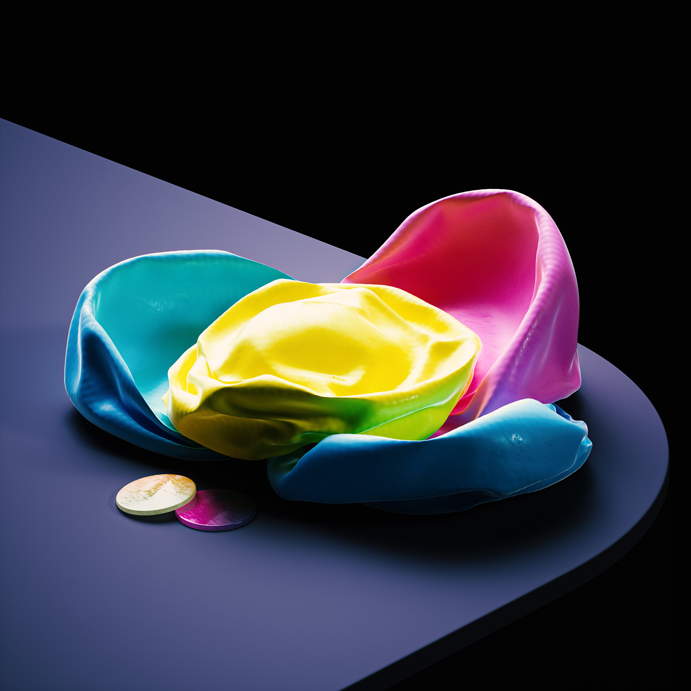 illustration，Typesetting，Gradual change，c4d，transparent，The Conduit，