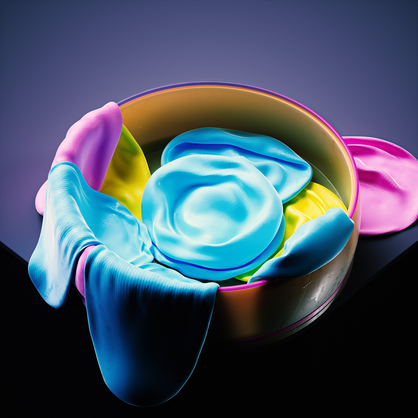 illustration，Typesetting，Gradual change，c4d，transparent，The Conduit，