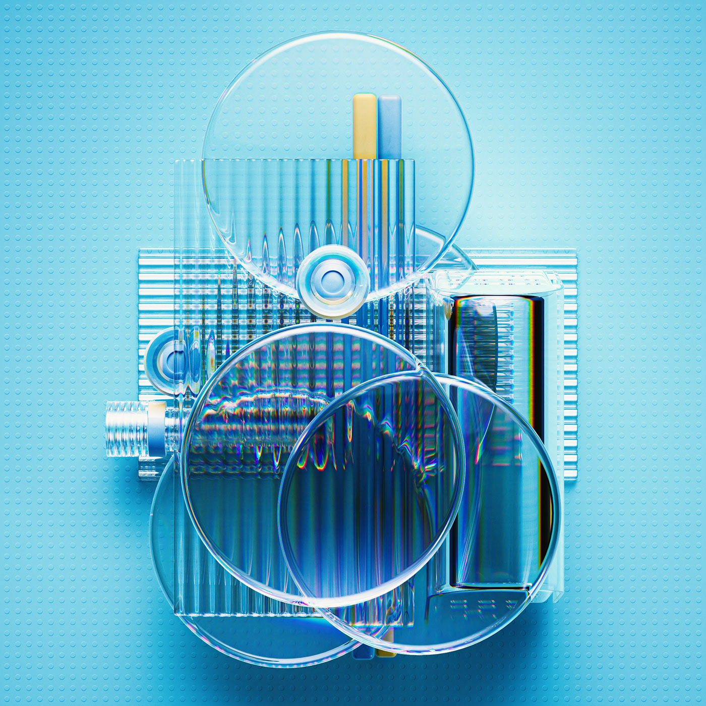 illustration，Typesetting，Gradual change，c4d，transparent，The Conduit，