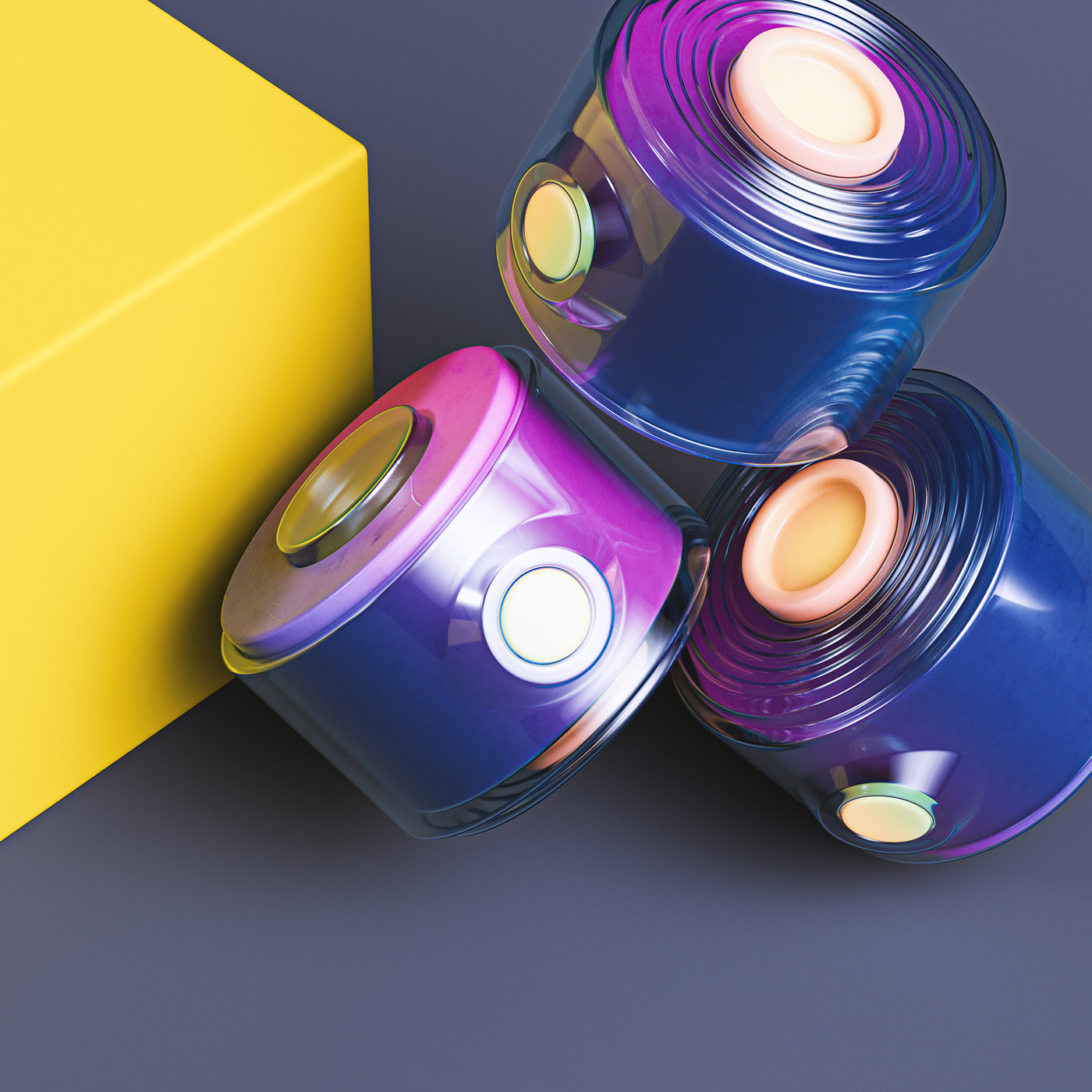 illustration，Typesetting，Gradual change，c4d，transparent，The Conduit，