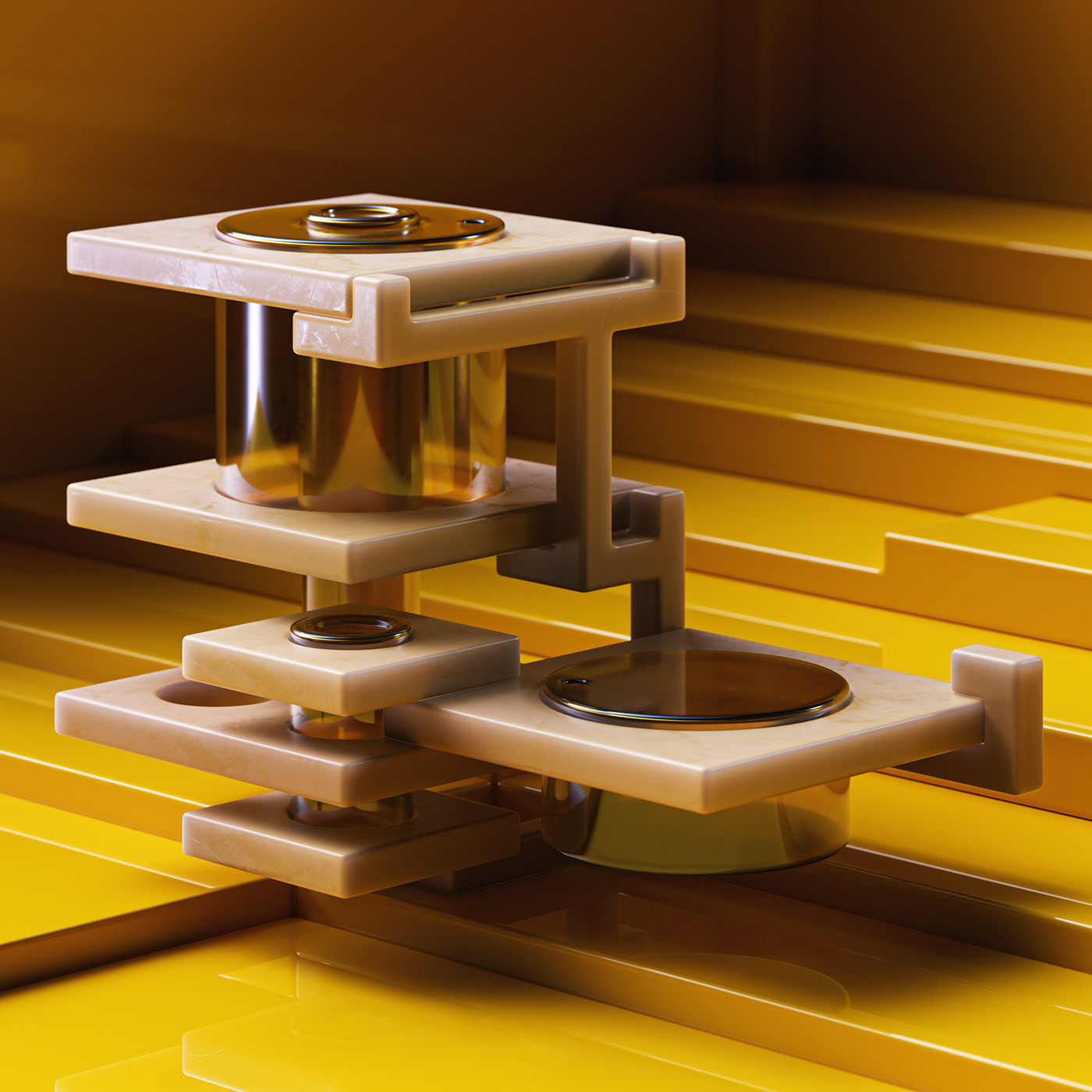 illustration，Typesetting，Gradual change，c4d，transparent，The Conduit，