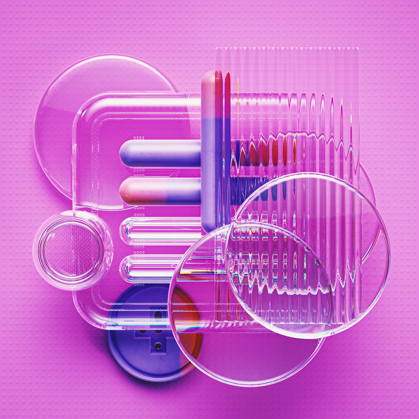 illustration，Typesetting，Gradual change，c4d，transparent，The Conduit，