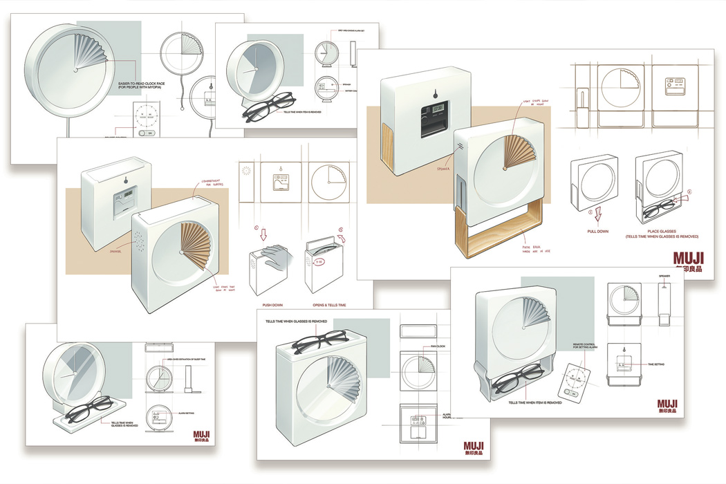 paper folding fan，Clock，myopia，