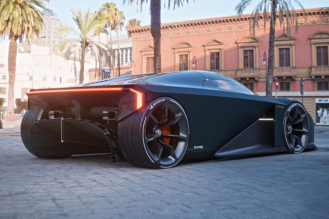 RAW，Super car，carbon fibre，Scissor doors，