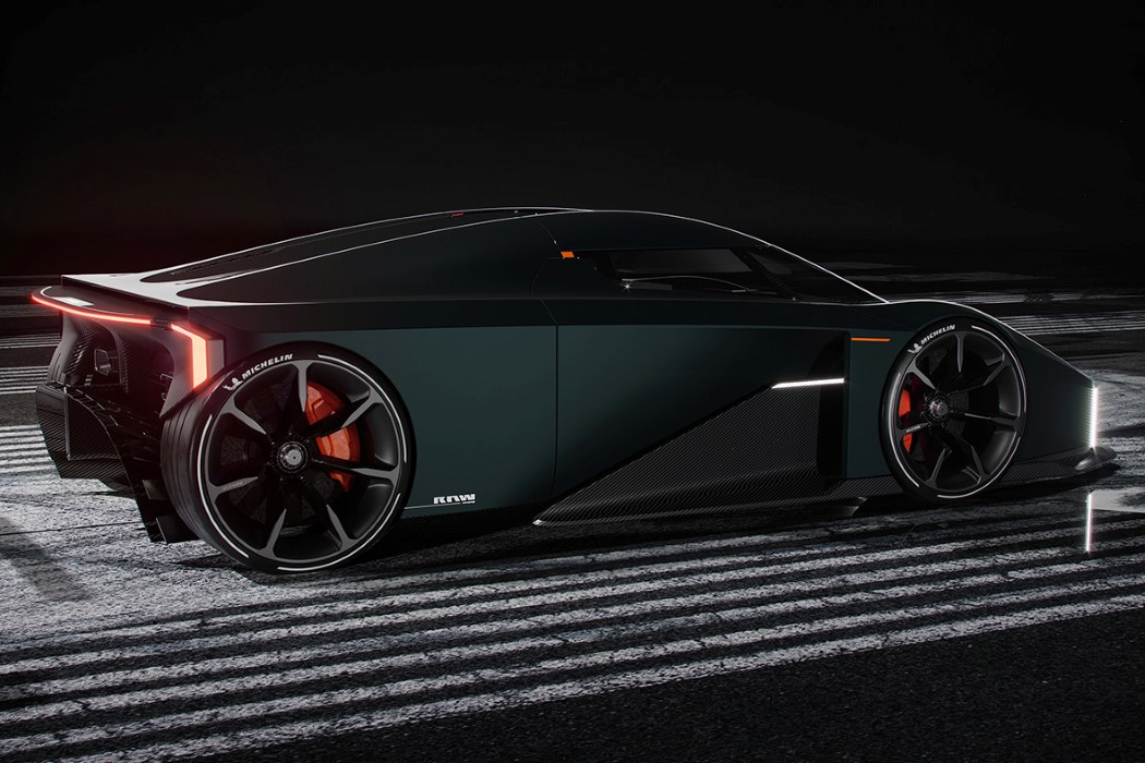 RAW，Super car，carbon fibre，Scissor doors，