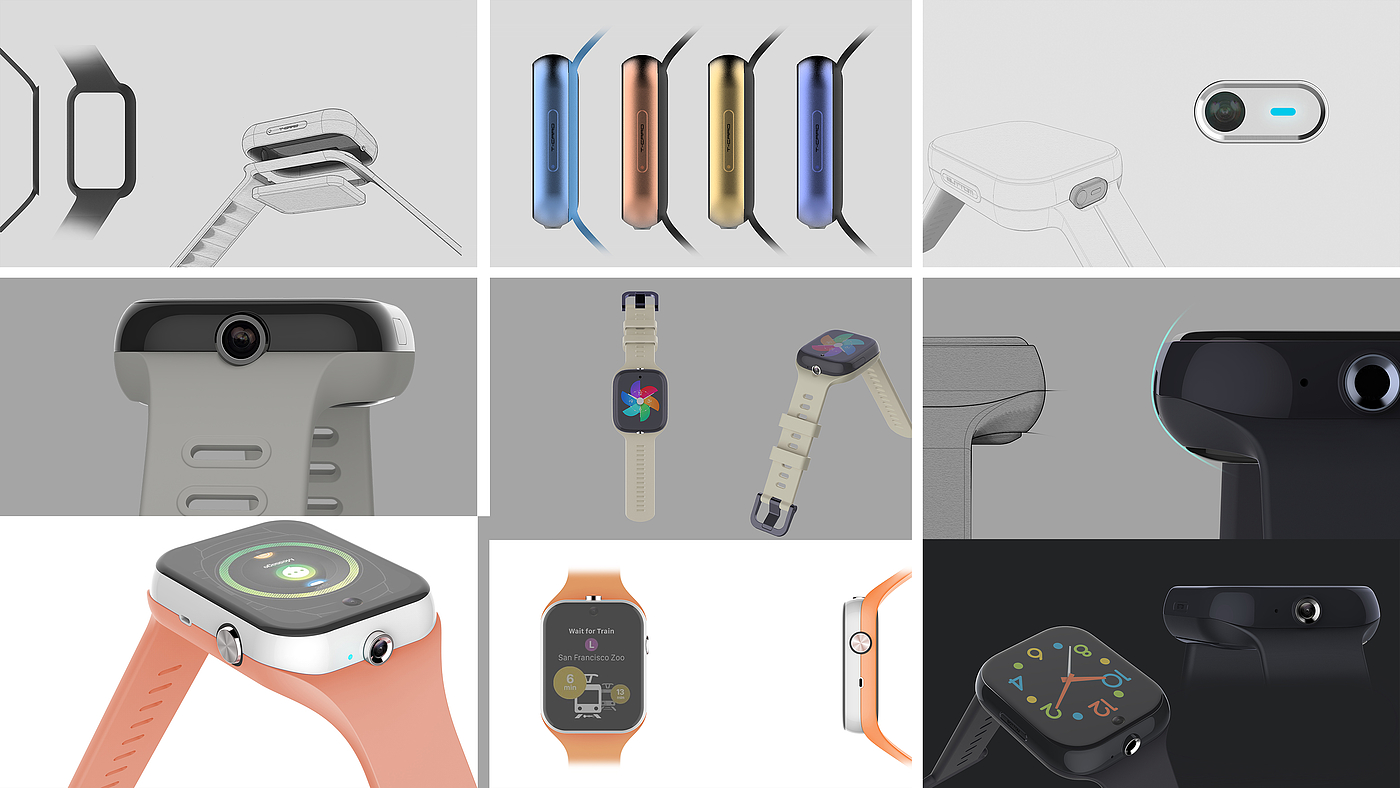 Intelligent Watch，Learning Watch，industrial design，millet，Camera，Full screen，Mellow，Wrist watch，product design，Integrated strap，