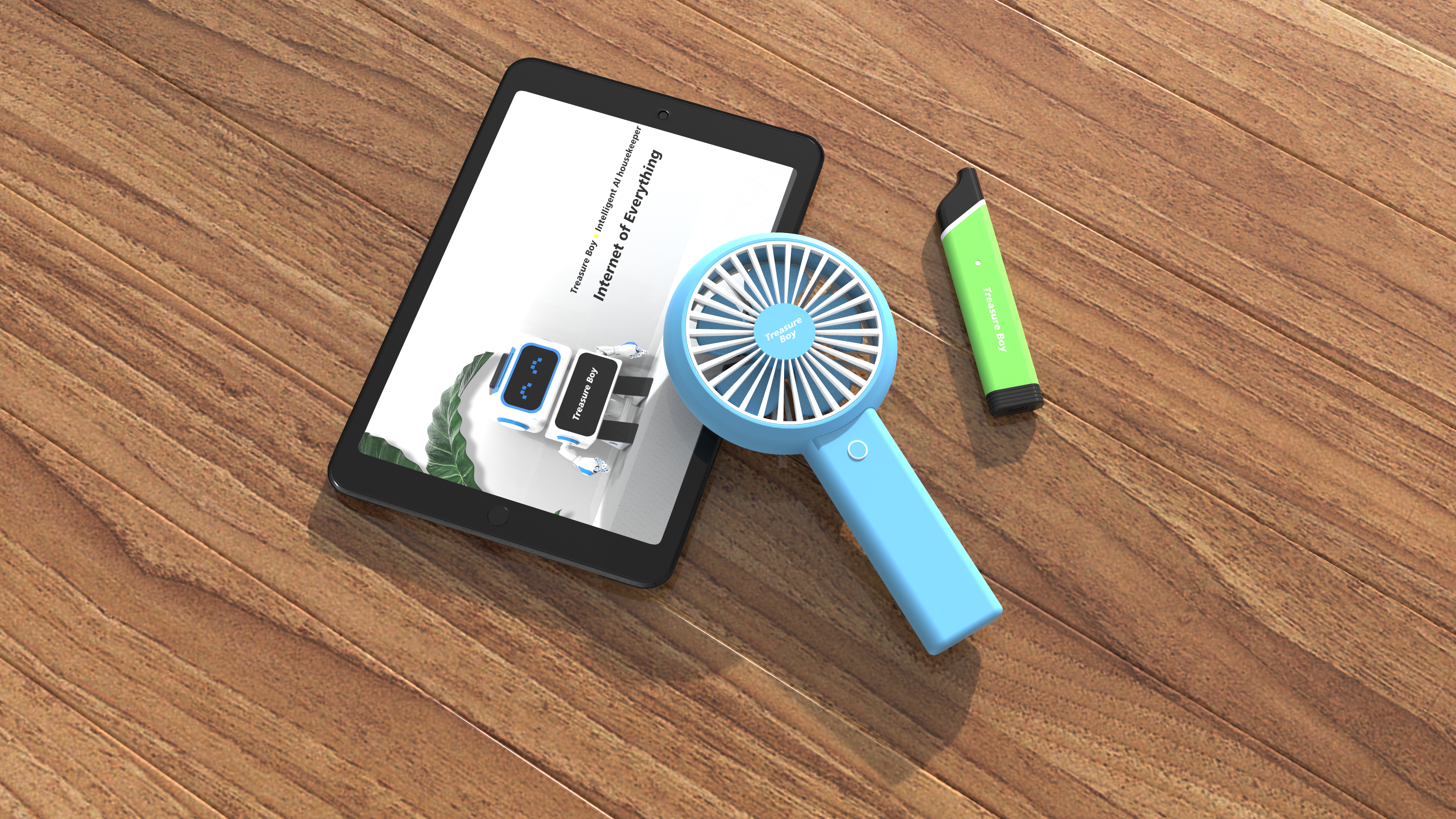Handheld fan，packing，Summer，scene，Render，electronic product，Consumer digital，Portable，