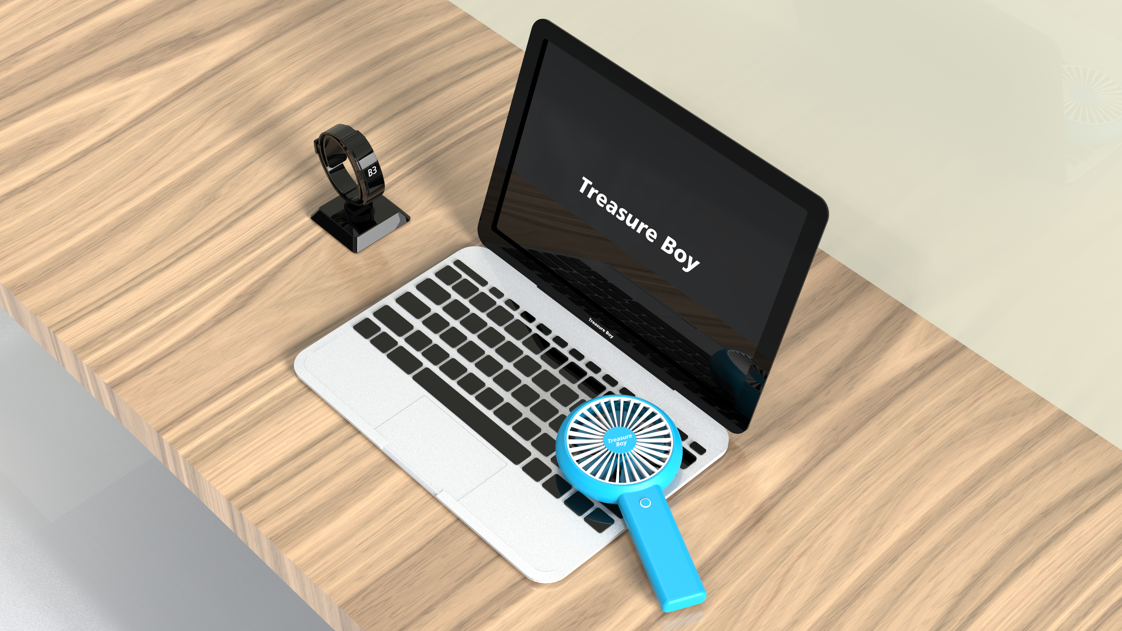 Handheld fan，packing，Summer，scene，Render，electronic product，Consumer digital，Portable，