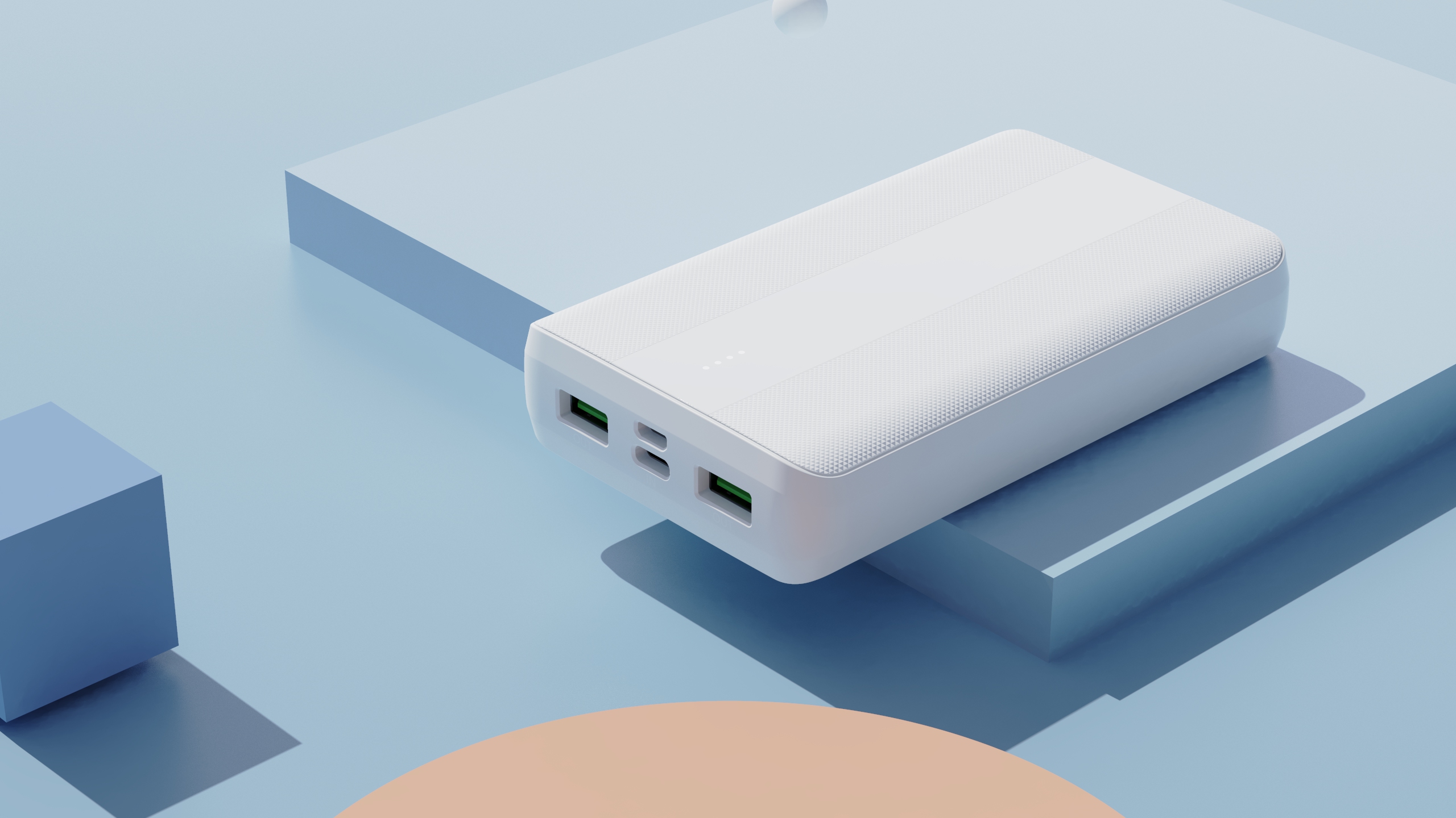 portable source，Keyshot rendering，Power bank design，