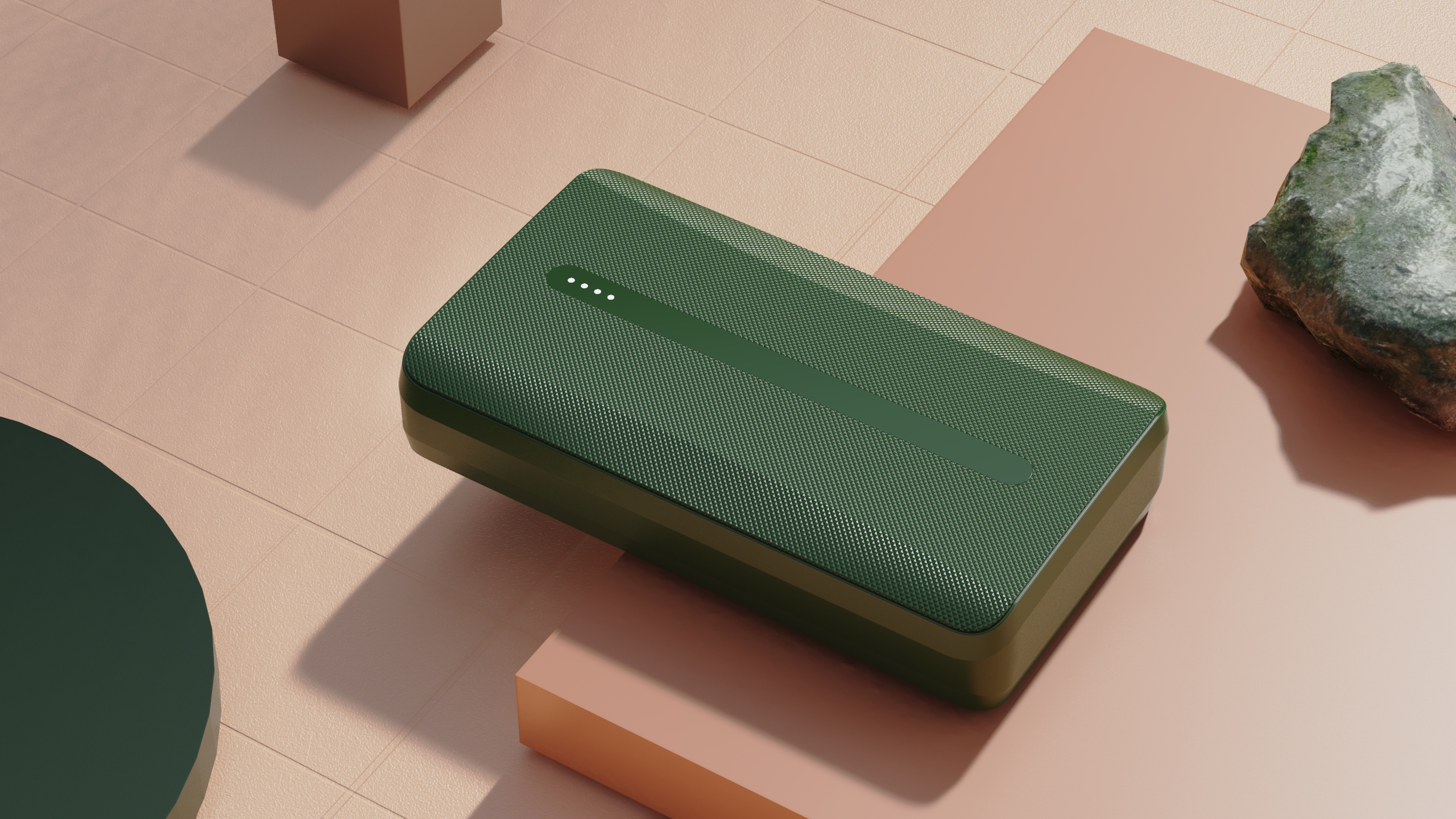 portable source，Keyshot rendering，Power bank design，