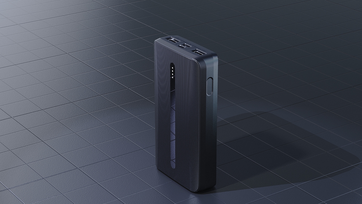 portable source，Keyshot rendering，Power bank design，