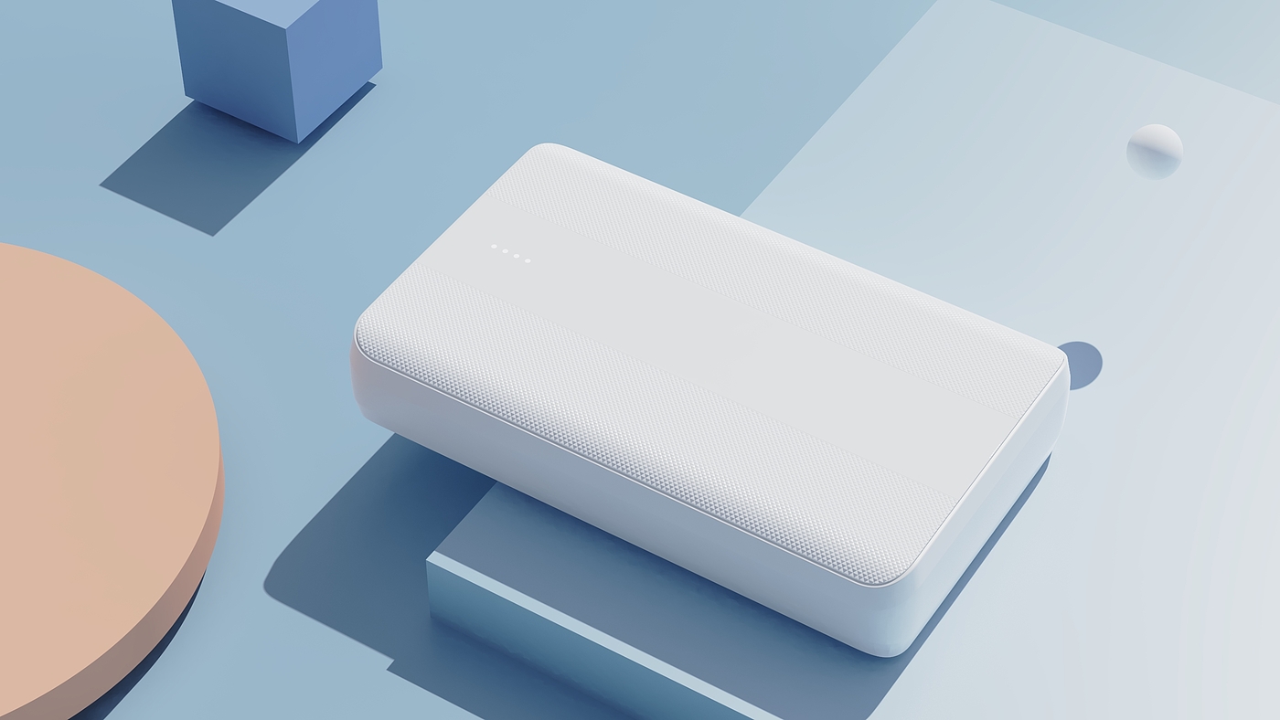portable source，Keyshot rendering，Power bank design，