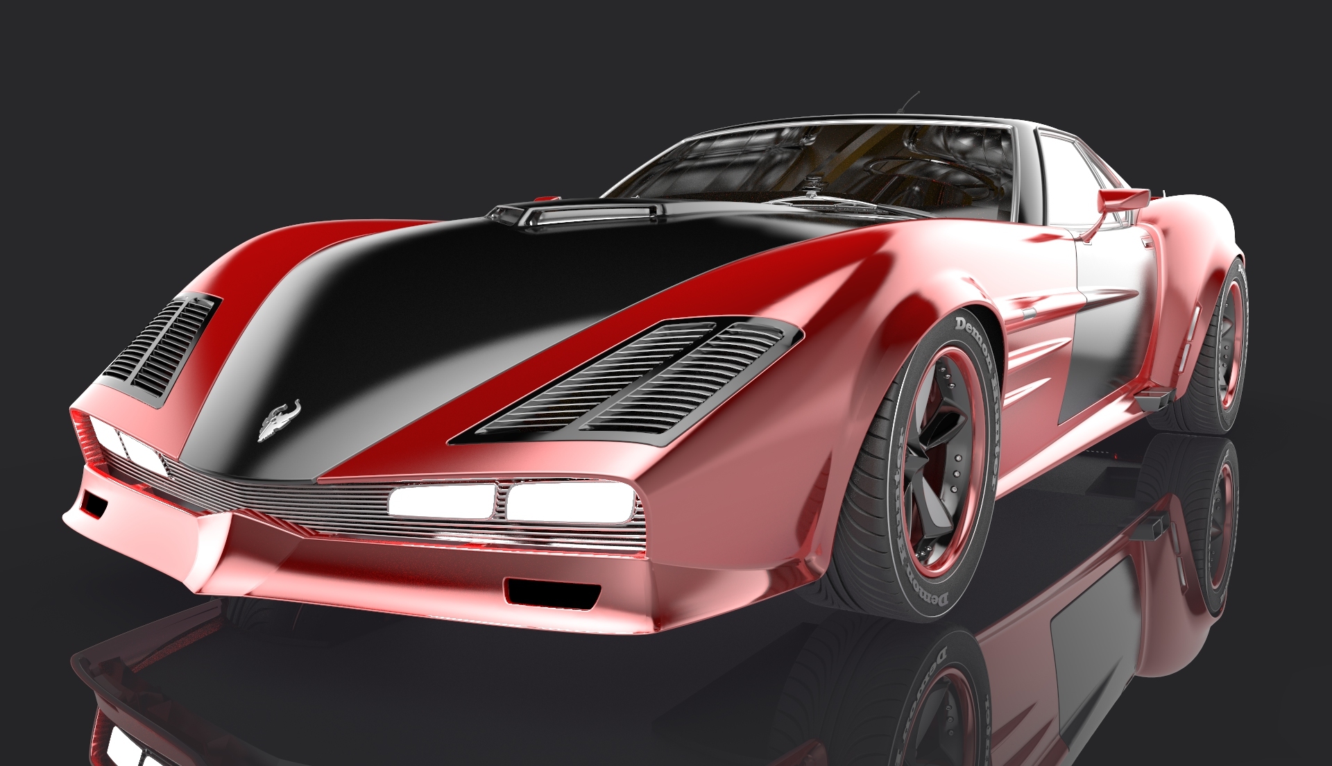 Sports car rendering，ks，