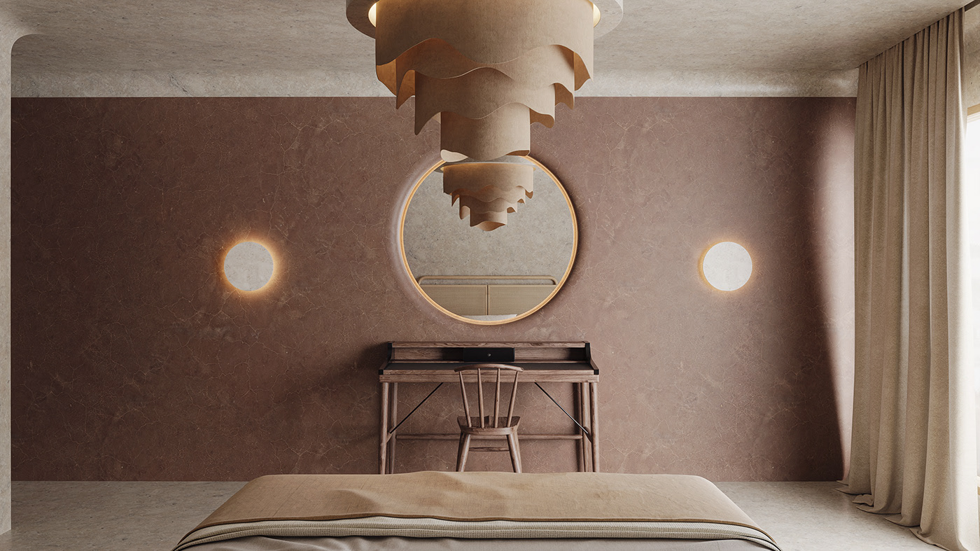 STONE BEDROOM，bedroom，Interior design，