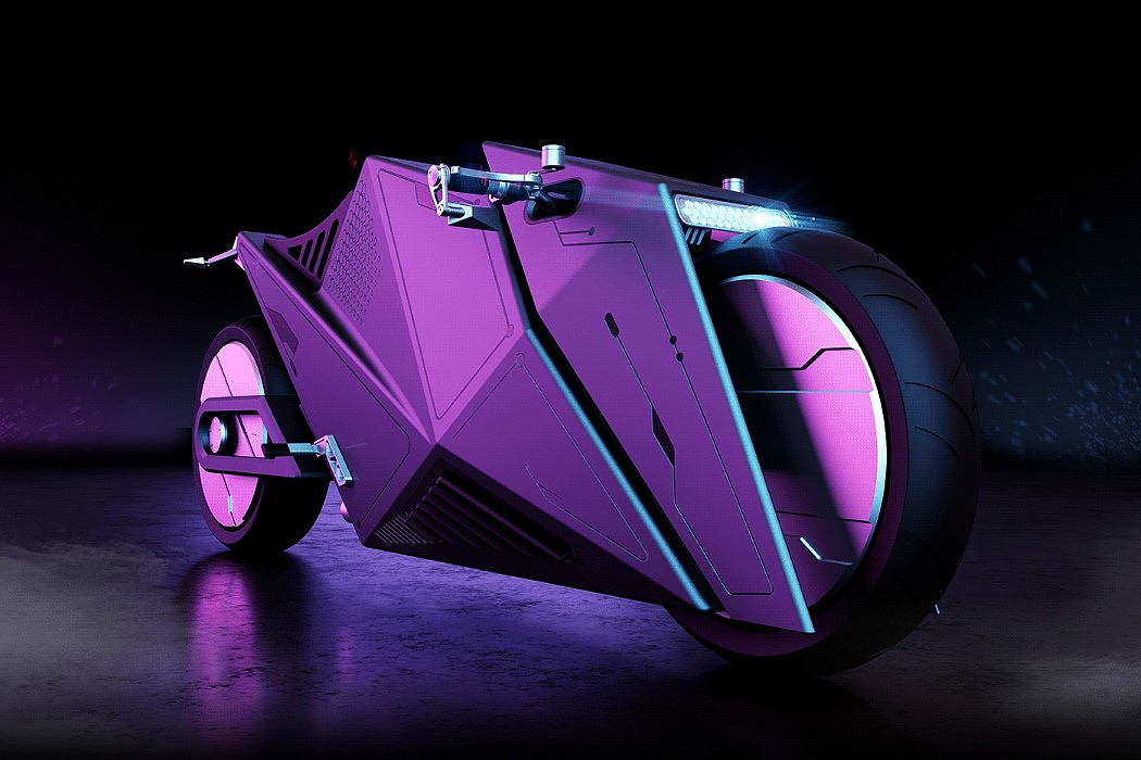 Tesla，low-poly，Retro，midfielder，motorcycle，RIMAC，
