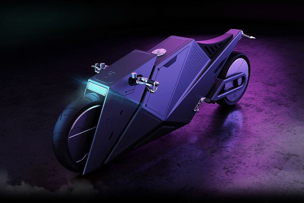 Tesla，low-poly，Retro，midfielder，motorcycle，RIMAC，