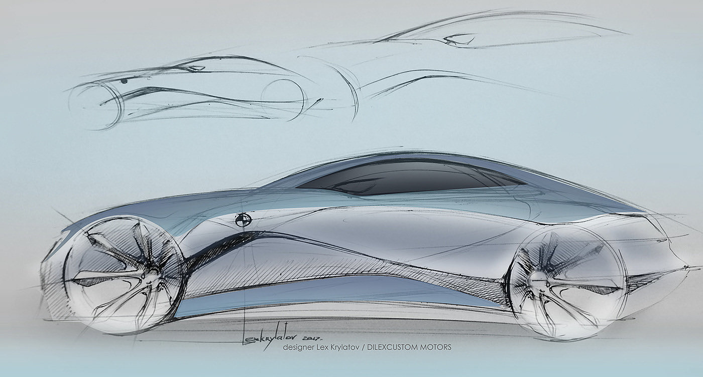 FUTURCUSTOMS，Automobile design，Hand drawn，