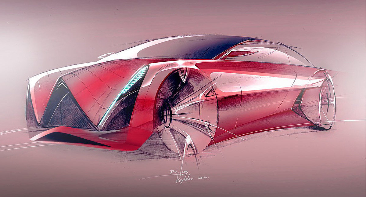 FUTURCUSTOMS，Automobile design，Hand drawn，