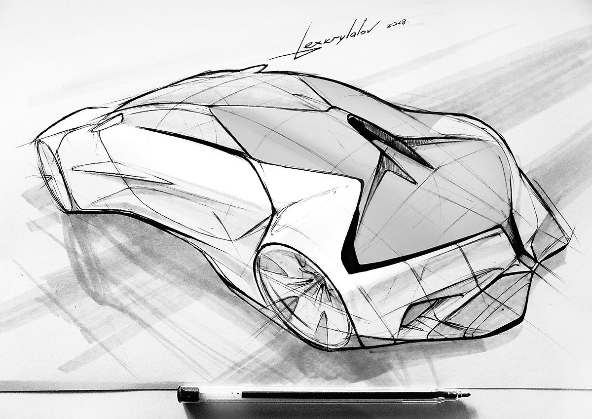 FUTURCUSTOMS，Automobile design，Hand drawn，