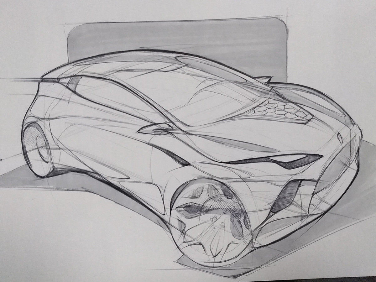 FUTURCUSTOMS，Automobile design，Hand drawn，