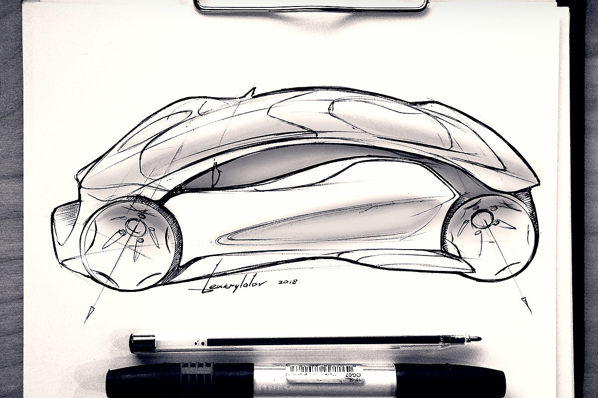 FUTURCUSTOMS，Automobile design，Hand drawn，