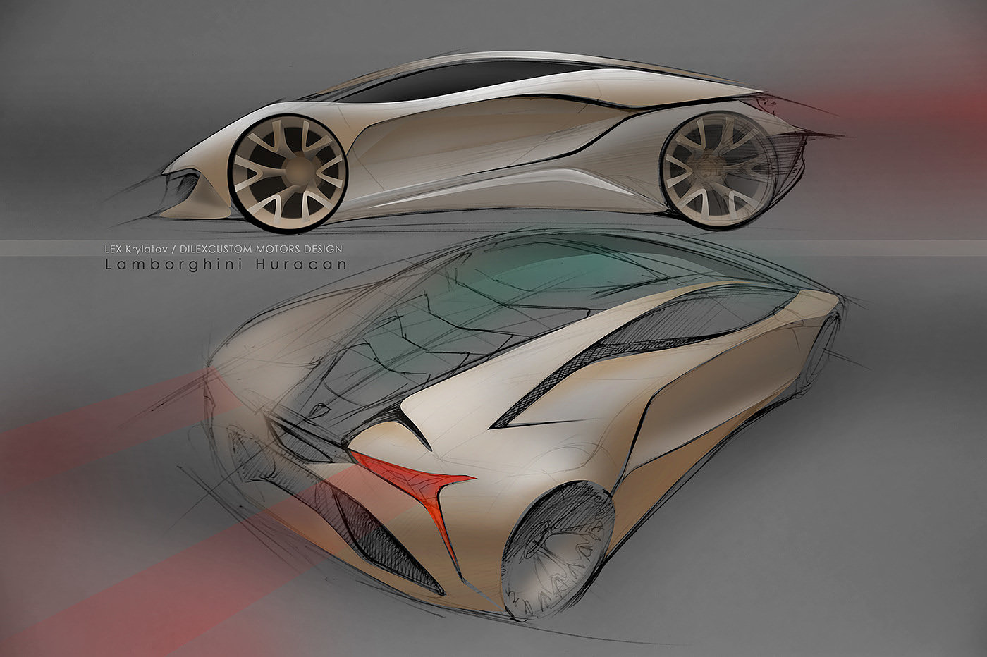 FUTURCUSTOMS，Automobile design，Hand drawn，