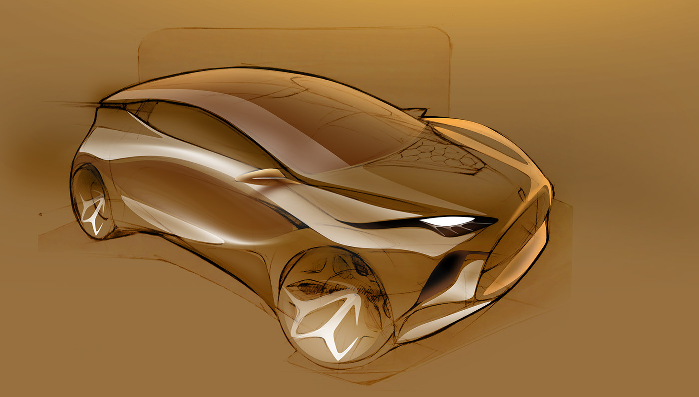 FUTURCUSTOMS，Automobile design，Hand drawn，