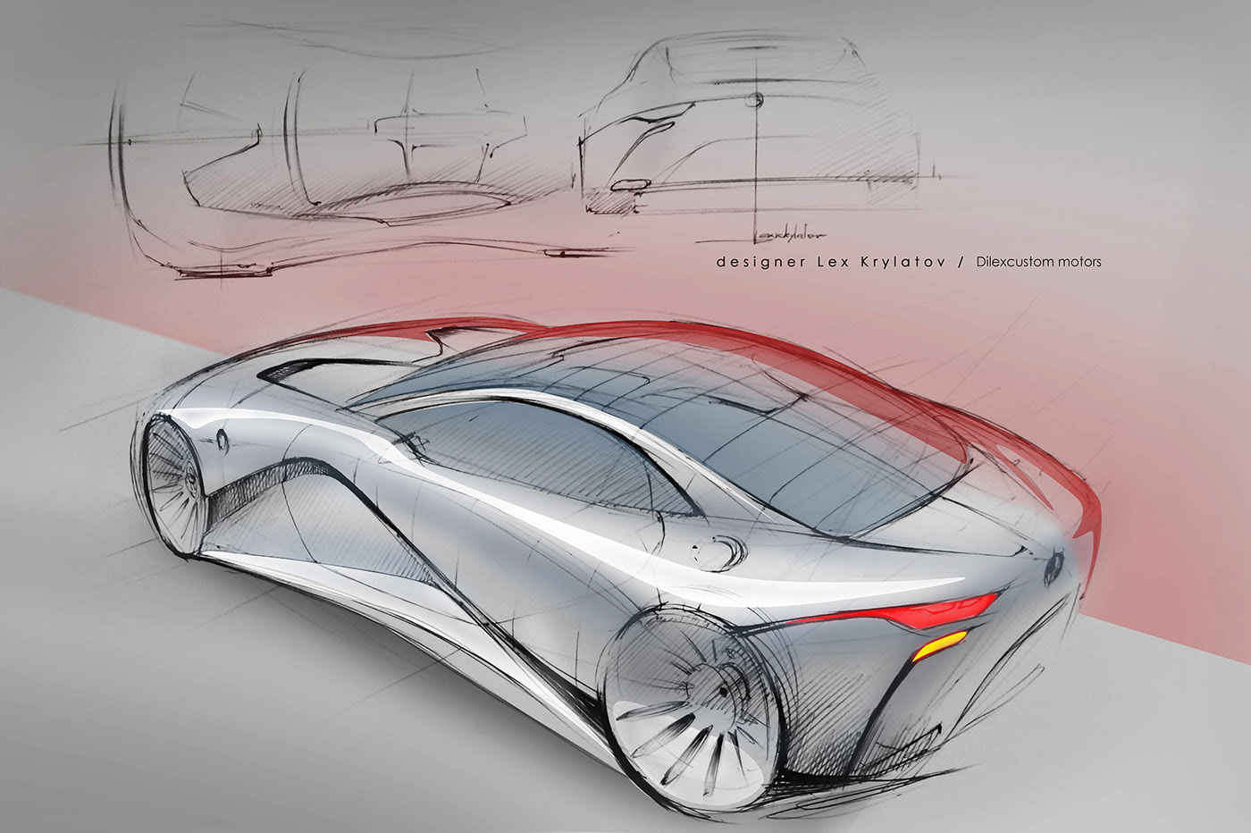FUTURCUSTOMS，Automobile design，Hand drawn，
